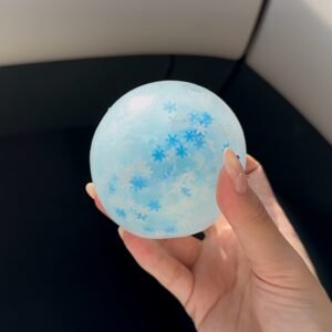 handmade hibernating snow island wax squishy | asmr cracking sensory snowball | clear jelly fidget toy